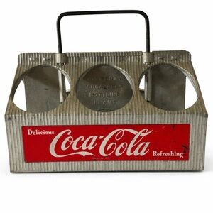 Vintage 1950s Coca-Cola Aluminum 6-Pack Bottle Carrier | Coke Crate Americana